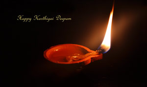 The lamp of Karthigai Deepam is believed to be having the flame of Lord Shiva