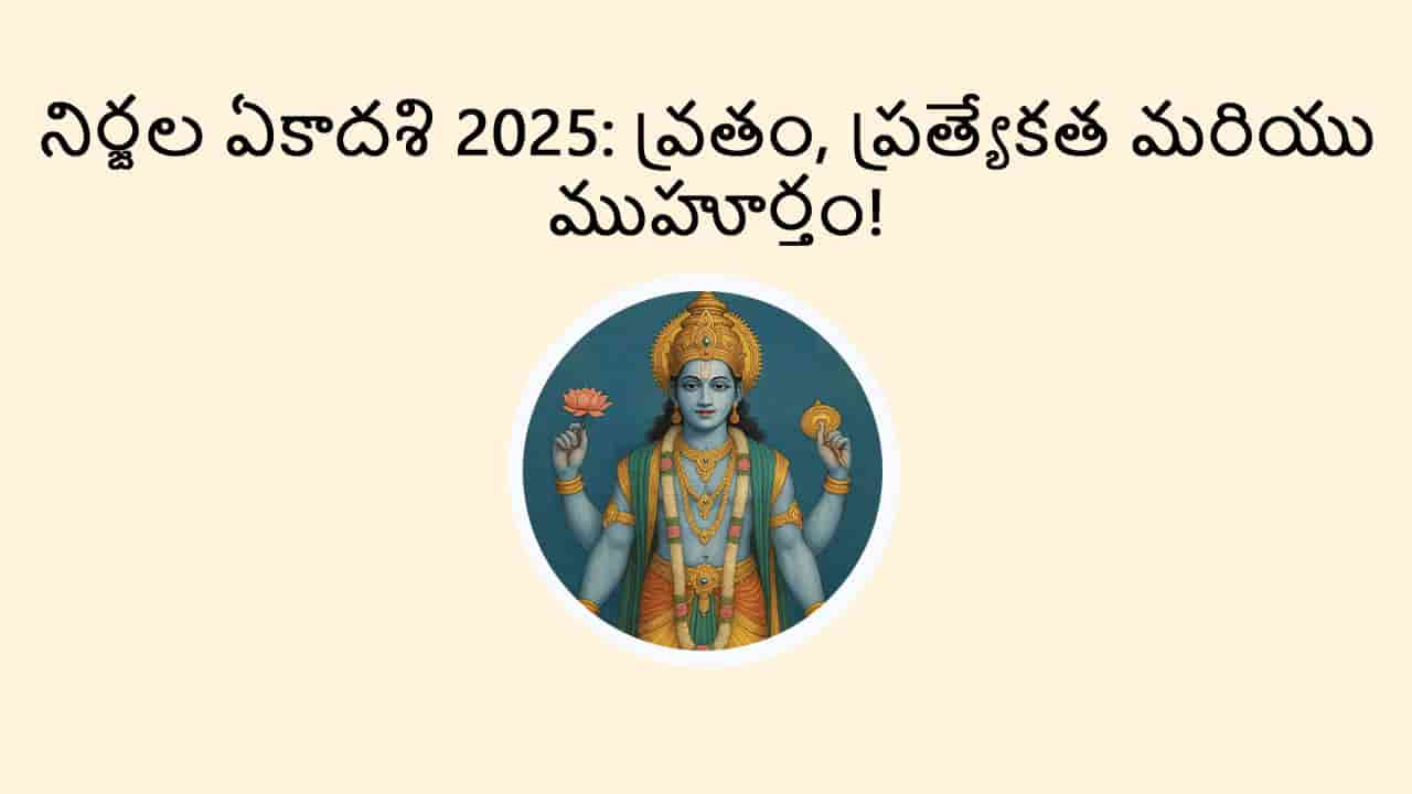 Nirjala Ekadashi 2025 - Main Blog in Telugu