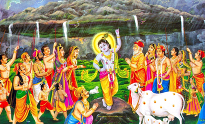 On the day of Govardhan Puja, Govardhan hill is worshiped