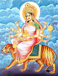 Devi Kushmanda is Worshiped on the fourth day of Navratri festival