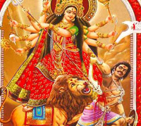 Goddess Durga is worshipped in different forms during Navratri or Durga Puja