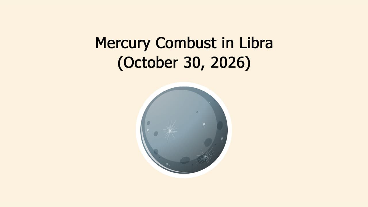 Mercury Combust In Libra 2026