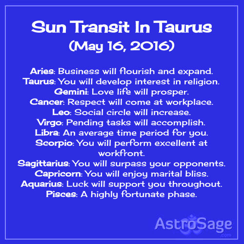 Sun Transit In Taurus Sun In Taurus