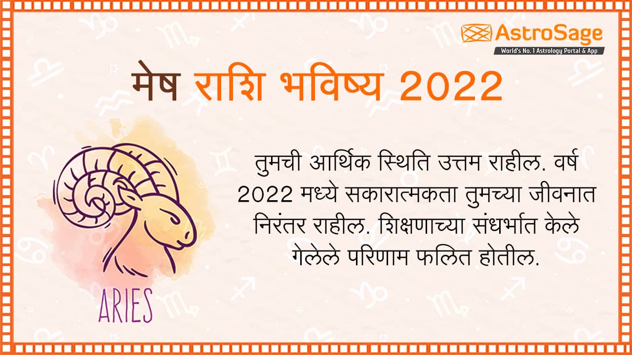 मेष राशि भविष्य 2022 - Mesh Rashi Bhavishya in Marathi