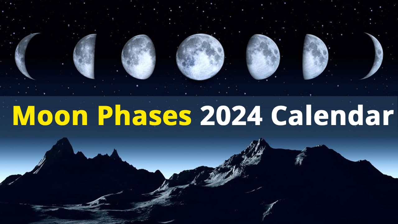 2024 Lunar Calendar, Moon Phase Calendar | Poster